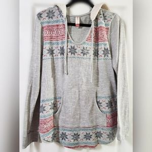 Winter Holiday Sweater V-Neck Crew Blouse Hoodie XL